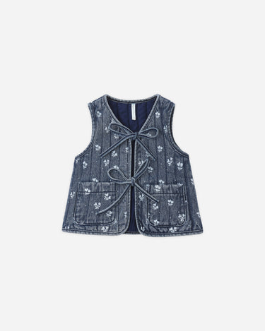 Denim Vest || Heart Ditsy by Rylee + Cru