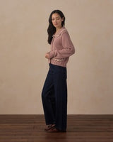 Women's Collared Cardigan || Rosewood by Rylee + Cru