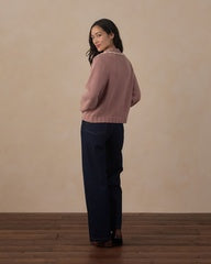 Women's Collared Cardigan || Rosewood by Rylee + Cru