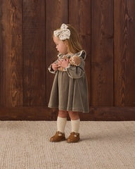 Velour Baby Dress || Spruce by Quincy Mae