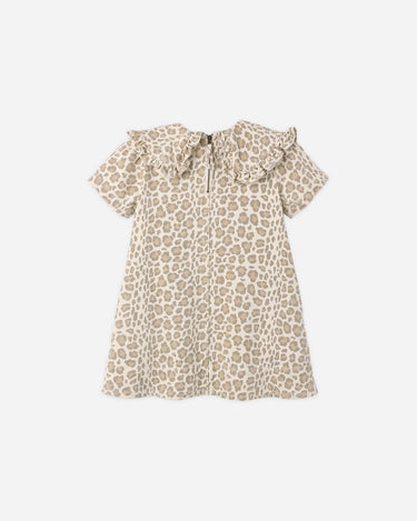 Collared Denim Mini Dress || Leopard by Rylee + Cru