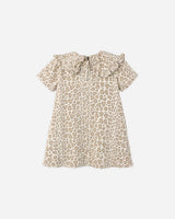 Collared Denim Mini Dress || Leopard by Rylee + Cru