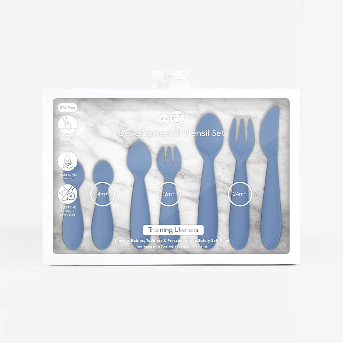 Developmental Utensil Set- Indigo by ezpz