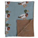 Cotton Knit Baby Blanket w/ Ducks by Creative Co-Op