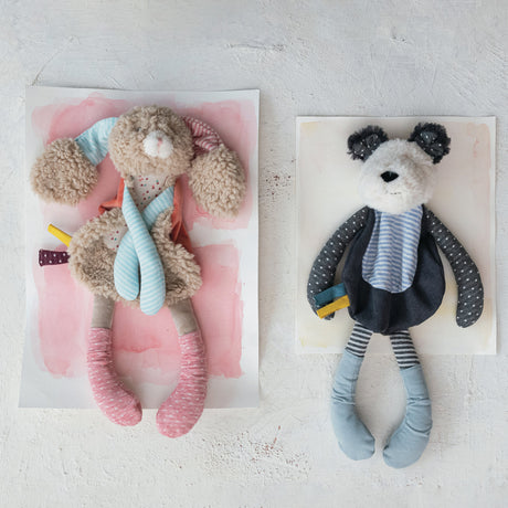 Plush Animal Sensory Toy by Creative Co-Op