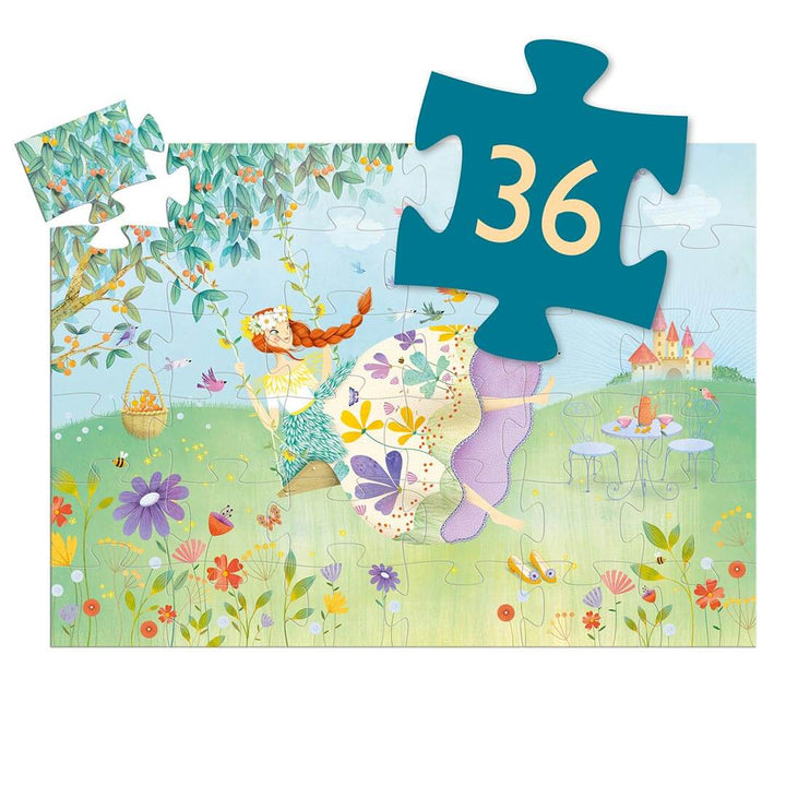 The Princess of Spring Silhouette Jigsaw Puzzle - 36pc by Djeco