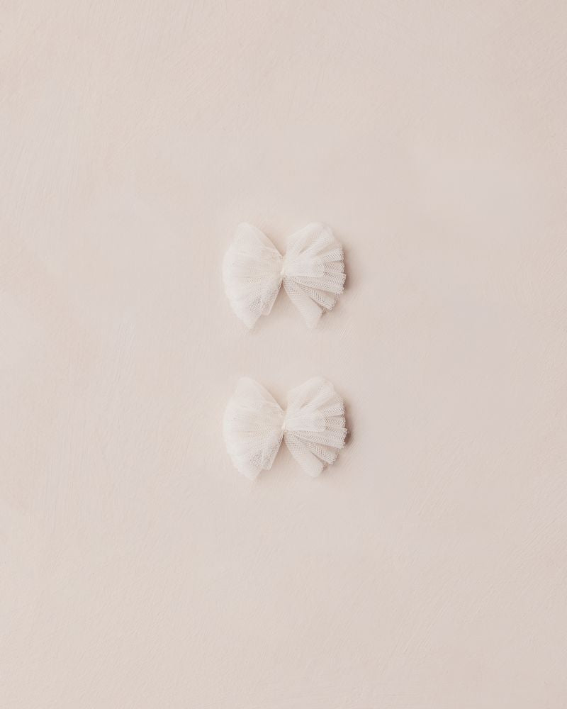 Flutter Tulle Clips | Ivory by Noralee