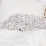Double Layer Bamboni Receiving Blanket- Gray Leopard by Saranoni