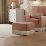 Namesake Crawford Gliding Ottoman | Boucle with Tassel Fringe