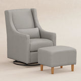 Babyletto Toco Swivel Glider and Ottoman in Eco-Performance Fabric | Water Repellent & Stain Resistant