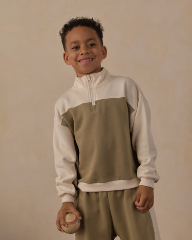 Quarter Zip Crew || Olive by Rylee + Cru