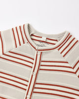 Organic Long John Pajamas || Holiday Stripe by Rylee + Cru