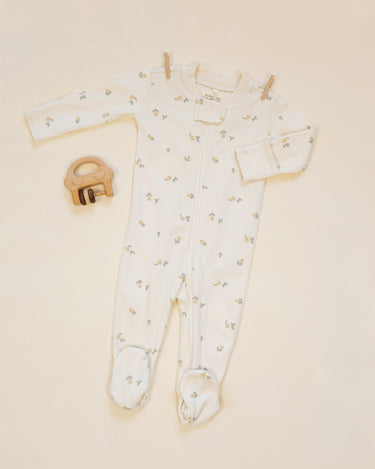 Zip Long Sleeve Sleeper Footie || Pears by Quincy Mae