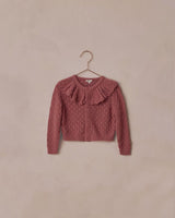 Ruffle Cardigan | Raspberry by Noralee