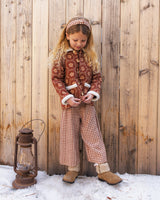 Wide Leg Pant || Brick Check by Rylee + Cru