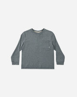 Long Sleeve Pocket Tee || Heathered Midnight by Rylee + Cru