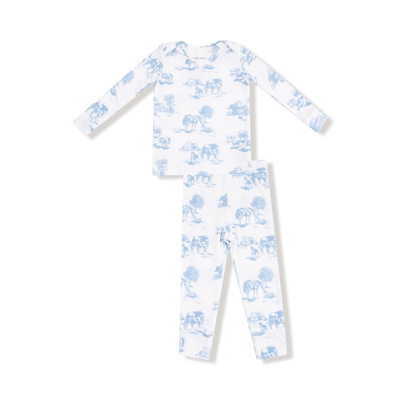 Farm Toile - Blue - Loungewear Set by Angel Dear