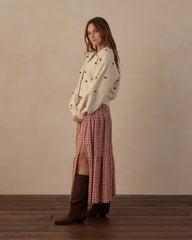 Women's Tiered Midi Skirt || Vintage Plaid by Rylee + Cru