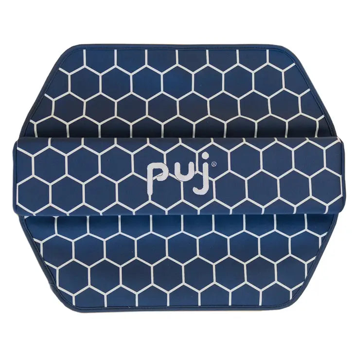 Puj Pad Armrest with Suction Cups in Navy Honeycomb