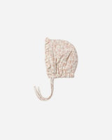 Woven Ruffle Bonnet || Pink Blossom by Quincy Mae