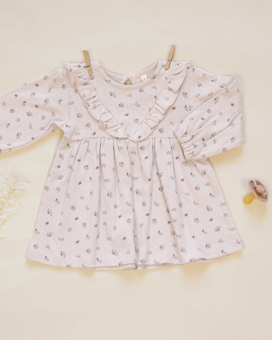 Long Sleeve Ruffle V Dress || Heart Ditsy by Quincy Mae