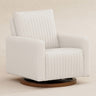 Babyletto Poe Channeled Swivel Glider in Eco-Performance Fabric | Water Repellent & Stain Resistant