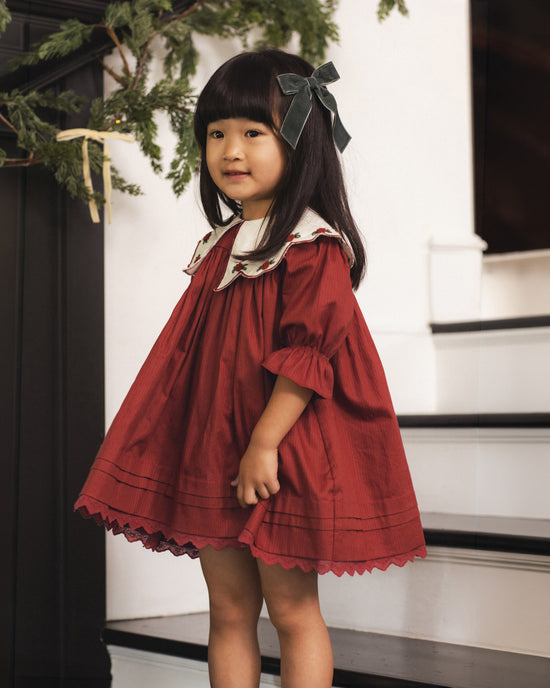 Velvet Bows Set || Green, Ruby by Noralee