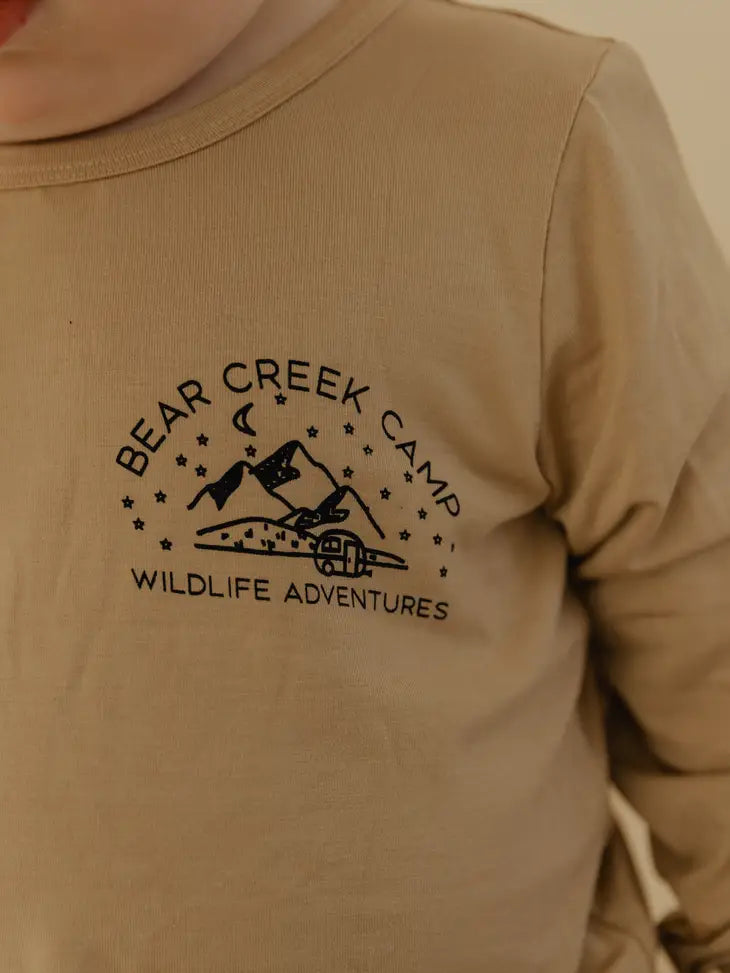 Kids Longsleeve Screen-Printed Tee in Wildlife Adventure by babysprouts