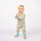 Striped Bamboo Baby Pajamas - Spring Stripes Convertible by Emerson and Friends