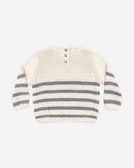 Rex Sweater || Slate Stripe by Quincy Mae