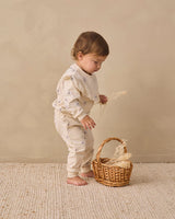 Relaxed Fleece Sweatpant || Blue Daisy by Quincy Mae