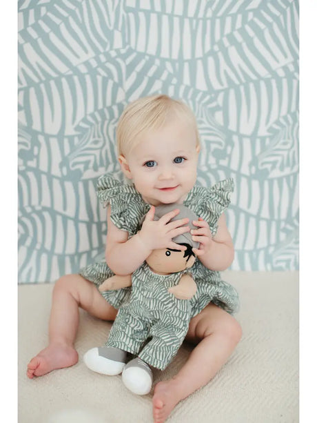 Doll Coverall - Zebra Print by Apple Park Kids
