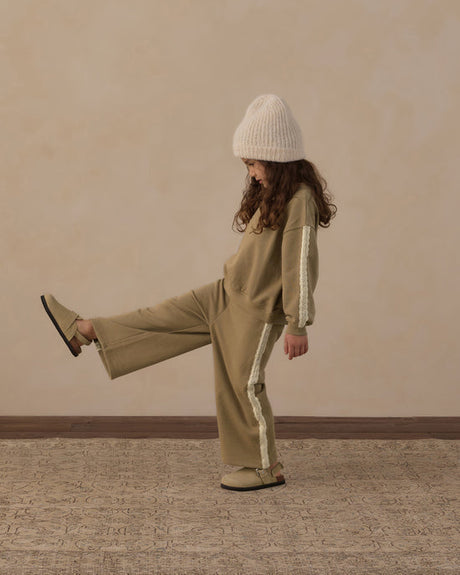 Wide Leg Sweatpant || Olive by Rylee + Cru