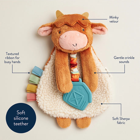 Highland Cow Itzy Friends Lovey™ Plush by Itzy Ritzy