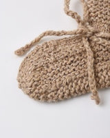 Knit Booties || Heathered Almond by Quincy Mae