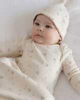 Knotted Baby Gown + Hat Set || Fall Ditsy by Quincy Mae