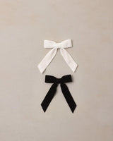 Velvet Bows Set || Black, Ivory by Noralee