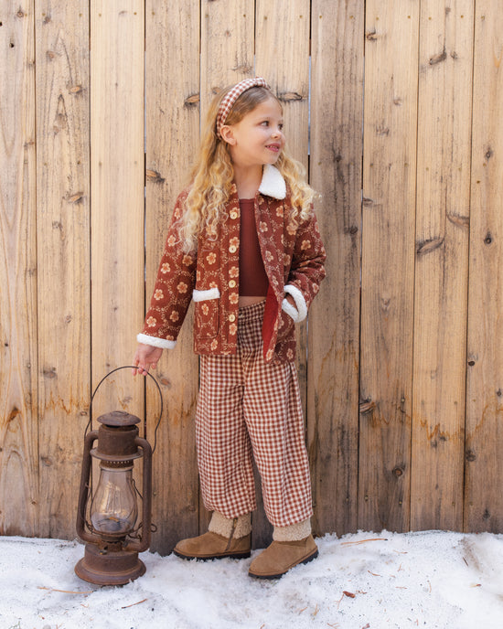 Wide Leg Pant || Brick Check by Rylee + Cru