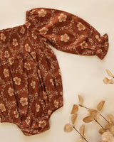 Adelaide Romper || Brick Daisies by Rylee + Cru