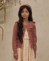 Ruffle Cardigan Sweater || Spice by Noralee