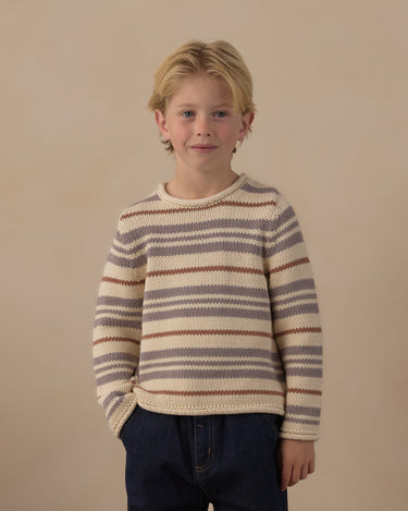 Jacques Sweater || Dusty Blue Stripe by Rylee + Cru