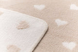 Carla Baby Blanket- Beige Hearts All Over by Indigo 11