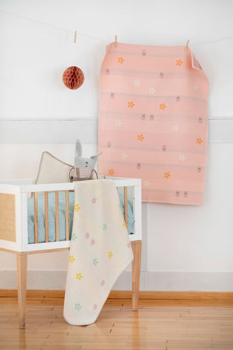 Lena Baby Blanket- Rose Ladybugs by Indigo 11