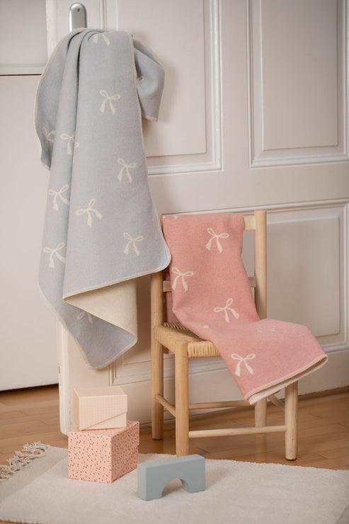 Juwel Baby Blanket- Rose Bows Allover by Indigo 11