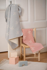 Juwel Baby Blanket- Rose Bows Allover by Indigo 11