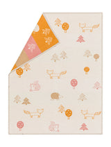 Lena Baby Blanket- Offwhite Forest Animals by Indigo 11