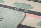 Mila Baby Blanket- Green Sheep All Over by Indigo 11