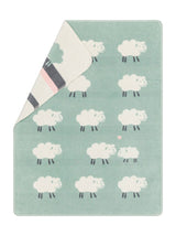 Mila Baby Blanket- Green Sheep All Over by Indigo 11