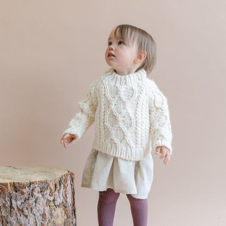 Fisherman Sweater- Cream by The Blueberry Hill