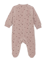 L/S Velour Romper- Violet Ice by Fixoni